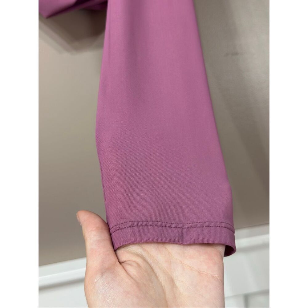 NWT Alo Yoga Mauve Mesh Sheer Illusion Cropped Long Sleeve Top Women's Large - Picture 3 of 11
